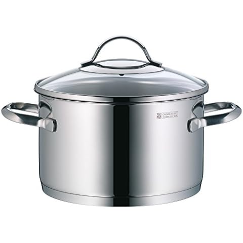 WMF Provence Plus Kochtopf groß 20cm, Glasdeckel, Fleischtopf Induktion 3,3l, Cromargan Edelstahl poliert, unbeschichtet, backofengeeignet Cover