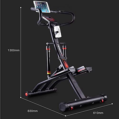 Image of Stepper Vertical Climber Fitness Home with Armrests Multifunctional Climbing Machine Folding Exercise Silent Fitness Equ