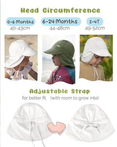 Image of FURTALK Baby Sun Hat Girls and Boys Summer Beach Swim Hat Essentials UPF 50+