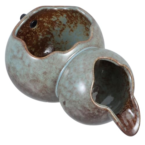 UPKOCH Keramik Brunnen Speier Zirkulationsauslass FüR Fischbecken Mini Bachlauf Mit U-FöRmigem Auslass Wasserbrunnen ZubehöR FüR Innen Und AußEn Gartendekoration