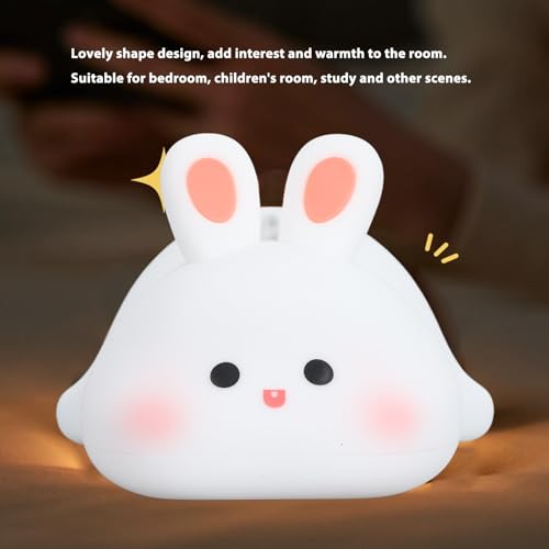 Lámpara nocturna de silicona con conejito USB recargable miniatura 3