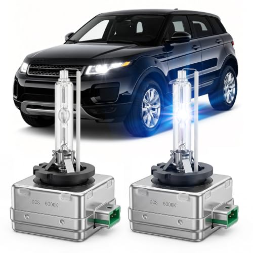 IFLIARAM D3S HID Headlight Bulbs for Land Rover 2010-2019 Range Rover Evoque Range Rover Sport, 2015-2019 Discovery Sport, 2010-2015 LR4, 6000K Cool White 35W 350% Brightness D3SC1 AFS, 2 Pack