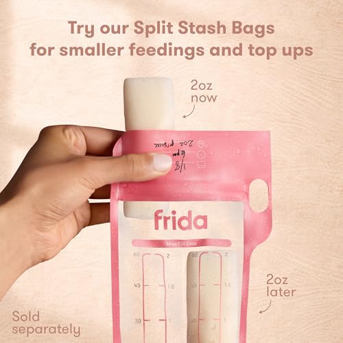 FridaMom Breastmilk Storage Bags, 50ct Standard, 6oz Bag, BPA Free, 6oz Bag | Freeze & Thaw Milk Bags with Leakproof Seal, Perfect Pour Spout, Precise Portions, No-Slip Grip - image 6