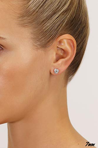 14k Gold Polished Love Knot Stud Earrings with Secure Screw Backs - 7mm…2