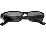 morefaz Damen Herren Lesebrille Sonnenbrille +1.5 +2.0 +3.0 +4.0 Slim Sun Readers Perfekt für den Urlaub Retro Vintage Brille MFAZ Ltd (+2.00 Sun, Black)