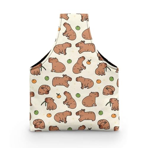 Image of KUIFORTI Yarn Bag Capybara Knitting Bag Crochet Bag, Yarn Storage Bag Organizer Travel Wrist Bag, Yarn Tote Bags for Crocheting on The Go Small Size