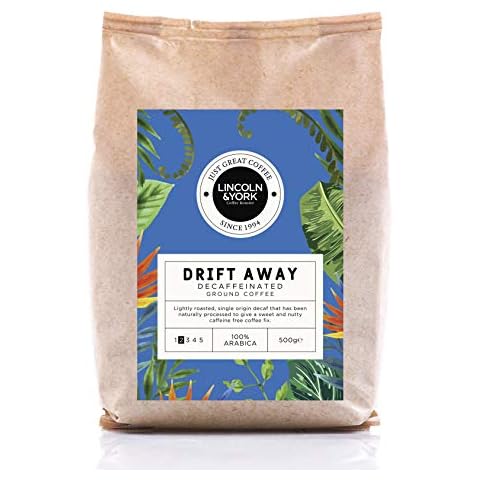 Lincoln & York Drift Away, Single Origin Columbia, Decaffeinated Ground Coffee, 100% Arabica, 500g Cover