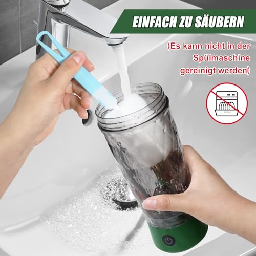 Shaker électrique à protéines SOARFLY 650 ml vert olive - 7