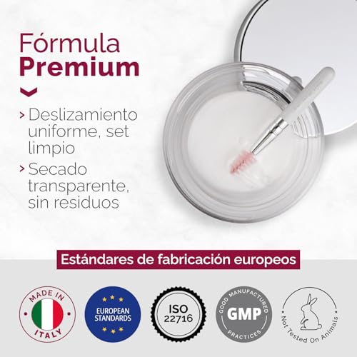 RB RENATA BEAUTY Cera Fijadora de Cejas Transparente con Efecto Laminado Instantáneo – Gel Fijación Fuerte 24 h – Pegamento de Cejas Sin Residuos – Cepillo incluido – Fabricado en Italia – 12 ml - imagen 5