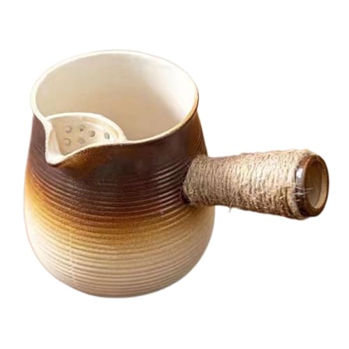 Luxshiny Cafetera Turca De Cerámica 700ml Multifuncional Para Estufa Resistencia Al Calor Seco Uso Camping y Grupos Diseño Degradado Grande