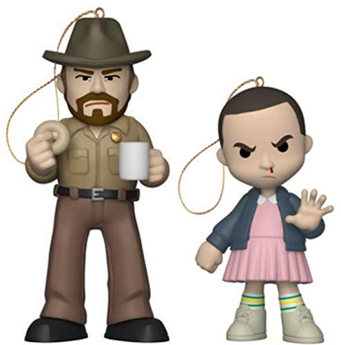 Funko Christmas Tree Ornaments - Stranger Things - Hopper and Eleven - Set of 2 Figures