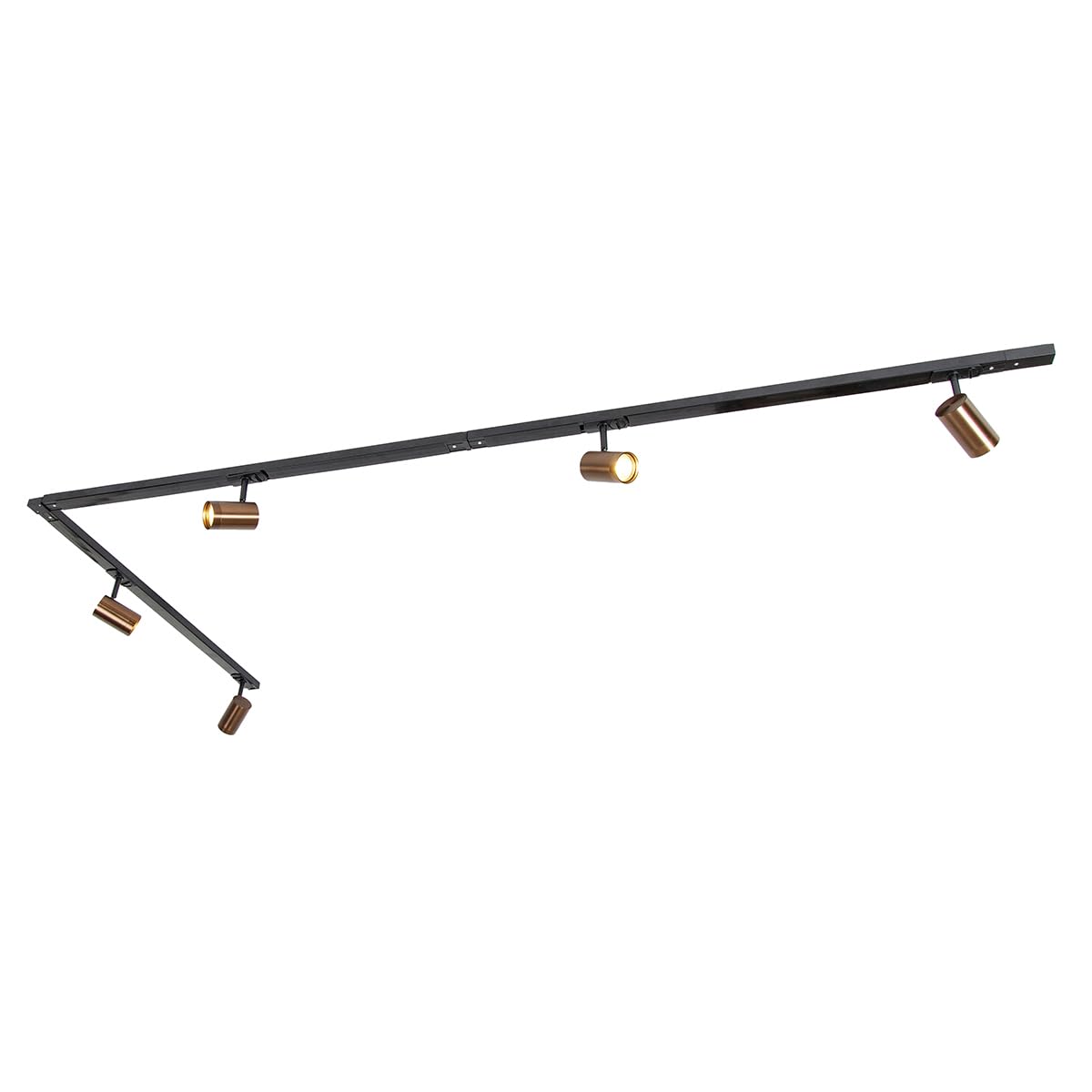 Qazqa - Modern 1-Phase Rail System incl. 5 WiFi GU10 Dark Bronze - Jeana- - Modern - LED GU10 | 5 Way Light - Steel Surface-Mounted spotway Light - Suitable for Bedroom I