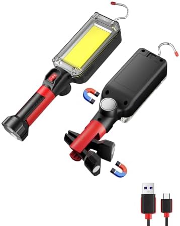 Cordless Rechargeable COB LED Task Light, Magnetic Hands-Free Lig...