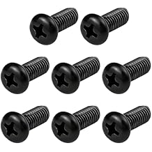Black License Plate Screws M5-0.8 x 12mm Stainless Steel Phillips Pan Head Machine Bolts Black Zinc Coated 8 Pack Anti-Rust for Model 3 Model Y BMW 3 Series 5 Series Car Front Rear