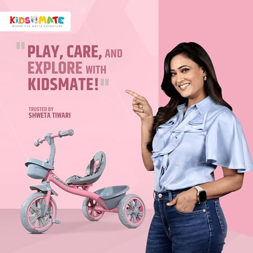 Kidsmate Starlight Premium Tricycle Pink - Image 3