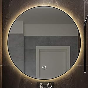 Ronde Spiegel voor Badkamer, Anticondens Badkamer Wandspiegel met Led-verlichting, Verlichte Make-up Spiegel met…