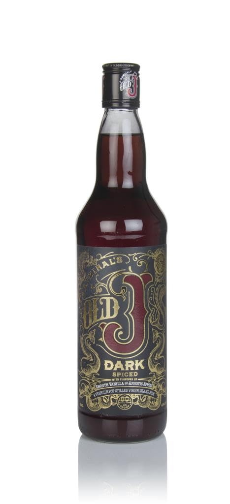 Admiral’s Old J Dark Spiced Rum - 40 Percent ABV - 70cl Bottle