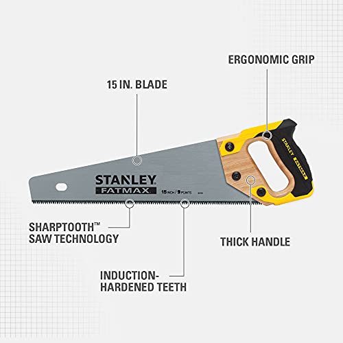 STANLEY FATMAX Hand Saw, 15-Inch (20-045) STANLEY FATMAX Hand Saw, 15-Inch (20-045)