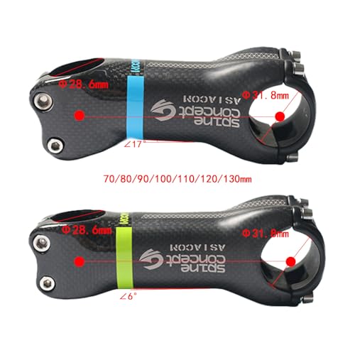 Alegulu YELLOW17-80MM-65970939 31.8 T700 Full Carbon Fiber Bike Stem 6°/17° 70-130 Lightweight Bicycle Stems thumb #4