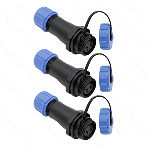 Uonecn SP13 IP68 conector circular 2 pines pack 5 miniatura 2