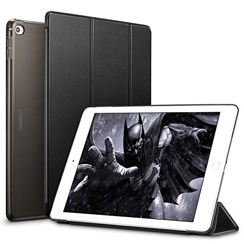 ESR Yippee Smart Case for The iPad Air 2, Smart Case Cover [Synthetic Leather] Translucent Frosted Back Magnetic Cover with Auto Sleep/Wake Function [Light Weight] (Black)