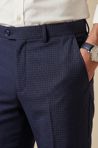 Image of Peter England Men Mid Rise Slim Work Utility Pants