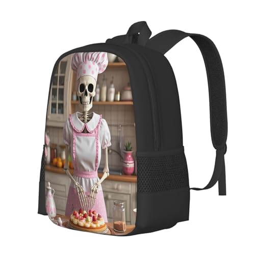 Cute Skeleton Chef Notebook Backpack Fits 15 Inch Laptop Travel Backpack Backpacks For Computer2