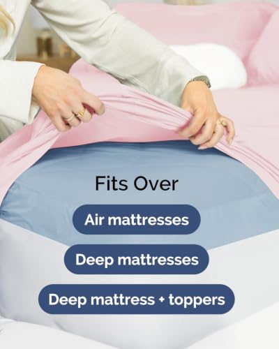 Image of CGK Linens 2 Pack Extra Deep Cal King Fitted Sheets - Lavender Pink