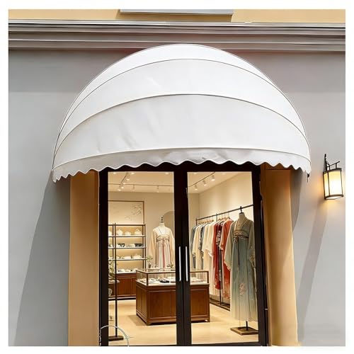Auvent dôme rétractable pour abriter une vitrine de centre commercial - 2