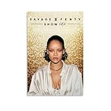 GZHYMXOZ Poster Rihanna sur toile avec chanteur exceptionnel et groupe incroyable - Dcoration murale pour chambre  coucher - 20 x 30 cm - Style sans cadre