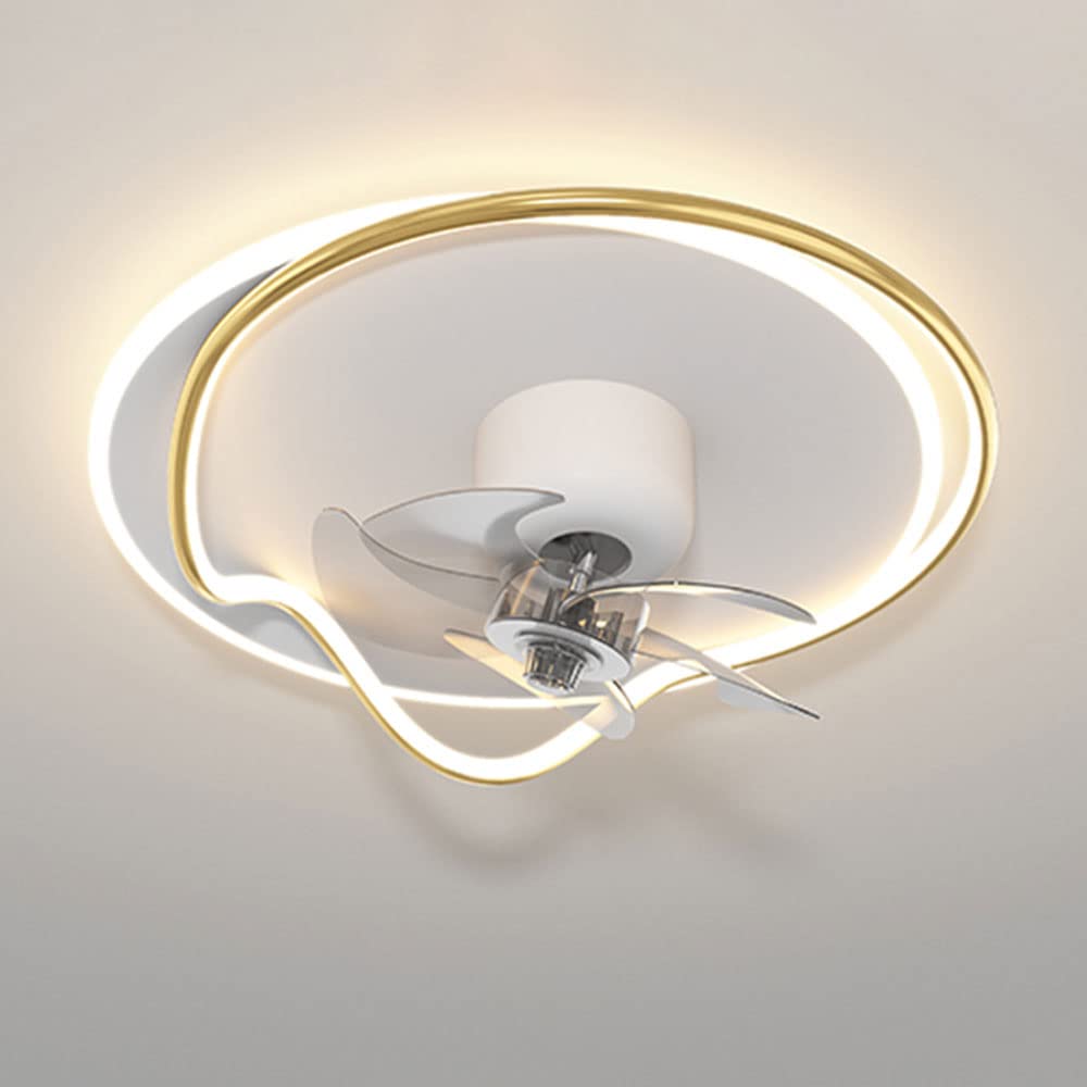 Plafonnier LED 62W à intensité variable et ventilateur moderne à 6 vitesses pour salon