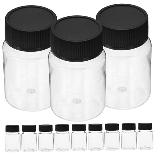 Alipis 12 Pack Wide Mouth Sampling Bottles 50ml Plastic Sample Dropper Bottles Little Bottles Lids for Lab Travel
