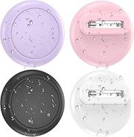 SPGUARD 4er Pack Versteckte Apple Airtag Hülle Kinder, wasserdichte Silikon-Schutzhülle mit Sicherheitsnadeln für Kinder, Senioren, Haustiere, Kleidung, Rucksack, Gepäck (Schwarz/Weiß/Rosa/Violett)