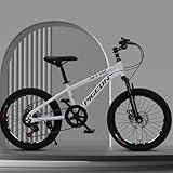 Bicicleta de Montaña de 24 Pulgadas 6 Velocidades Freno de Disco Integrado Absorción de Impactos Bicicleta de Desplazamiento para Niños y Adolescentes B,20 Inches