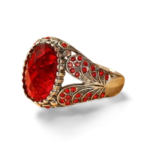Bague fiançailles papillon et pierre rouge, le cadeau d'engagement