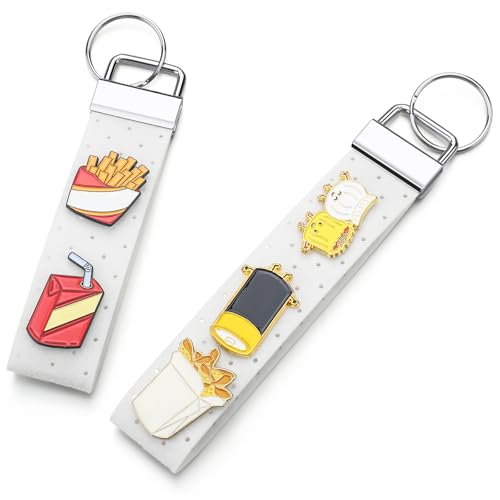 Suncalla 2 Pcs Portable Pin Display Keychains Gifts Felt Rectangle Bag Charm for Pin Holder Trading Pad Backpack Brooch Badge(White)