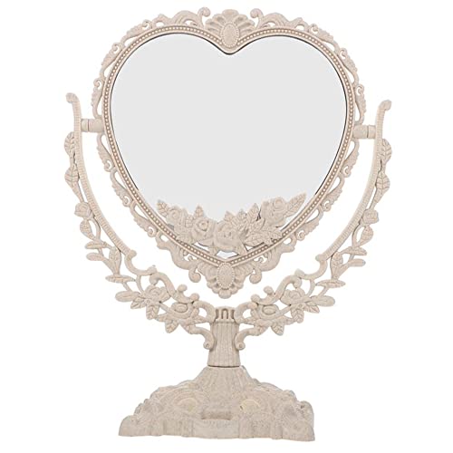 Espejo de maquillaje con forma de corazón 9.5"L x 8.1"W