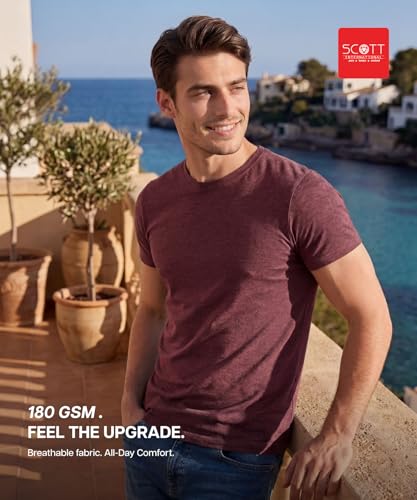 Image of Scott International Men's Regular Fit T-Shirt | Men's T-Shirt | Tees for Man | Tshirt for Men Stylish | Round Neck Tshirt for Man