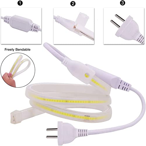 Cinta LED SUYOOULIN 110V con 288 LEDs/m COB, Blanco miniatura 2