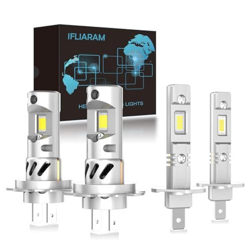 Image of for Hyundai Elantra 2001-2006 Light Bulbs Combo | H1 High Beam + H7 Low Beam 80000LM 6500K Cool White, 1:1 Mini Size, 3-Minute Plug & Play Installation, Pack of 4
