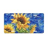 Starry Night Sunflower License Plate Covers Decorative Car Front License Plate Novelty Vanity Tag Al