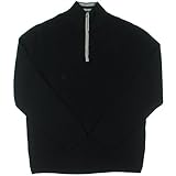 Alex Stevens Men's Contrast Trim Quarter-Zip Sweater