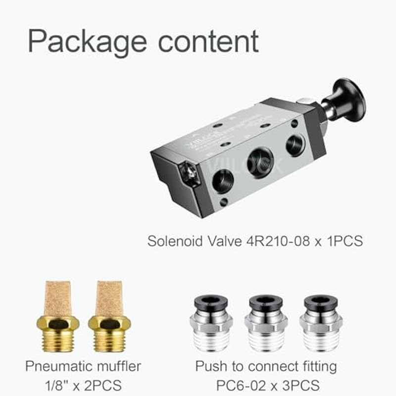 Pneumatic Air Hand Lever Valve, 5 Way 2 Position 1/4”NPT Solenoid Valve Manual Control Direct Driving Type Push-Pull 4R210-08 1/4"NPT 5 way 2 position 상세이미지 5