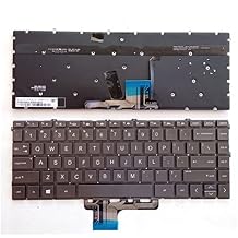 Laptop Replacement US Layout with Backlight Keyboard for HP Spectre x360 13-AW 13-AW0003DX 13-AW0008CA 13-AW0013DX 13-AW0020NR 13-AW0023DX 13-AW0010CA 9Z.NGPBQ.301 Brown