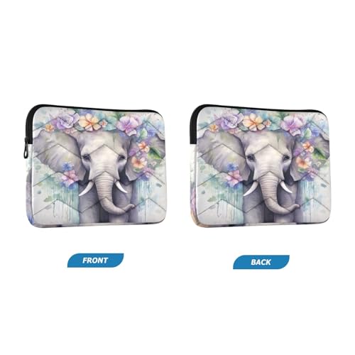 Funda para portátil 13-14 pulgadas con diseño elefante miniatura 2