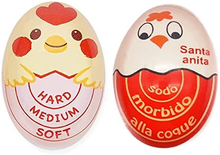 Timer per Uova Sode Rosso 3 Pcs Timer uova Egg Timer per Uova Che Cambia Colore Egg Timer