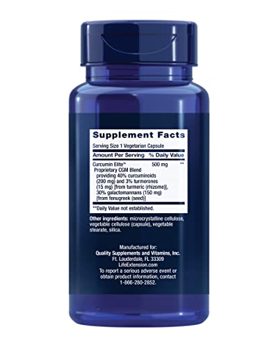 Curcumin Elite Turmeric Extract (30 VEGETARIAN CAPSULES) Life Extension