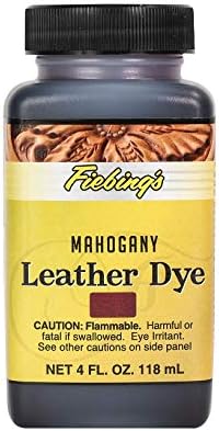 Fiebing's Leather Dye - Alcohol Based Permanent Leather Dye - 4 oz - Mahogany