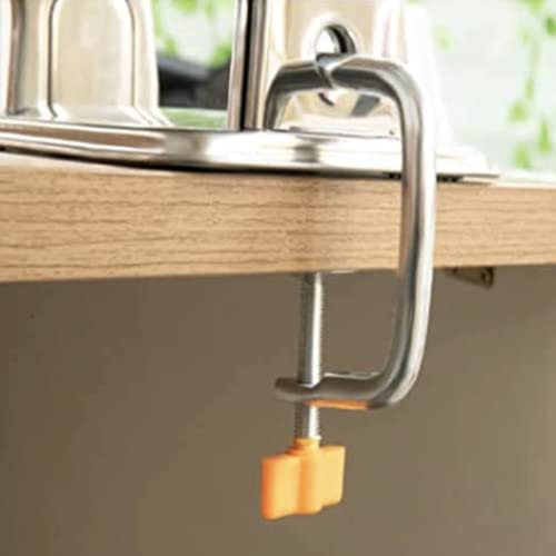 Mahitoi Polymer Clay Press To Flatten, Smooth & Craft Variety Of Beads, Sculptures, Magnets, Jewelry, Ornaments Projects With Seven Thickness Options - Table Clamp Included With Handle Side Outwards #TOP5