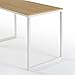 ZINUS Jennifer 47 Inch Computer Workstation, Office Desk - White Frame & Natural Top